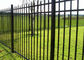 Black Powder Coated Tubular Gates and Fence 2450 Wide x 2100mm High